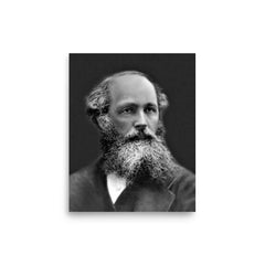 James Clerk Maxwell poster on a plain backdrop in size 8"x10".