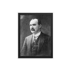 James Connolly framed print on a plain backdrop in size 12"x16".