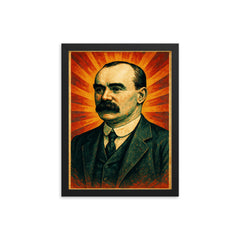 James Connolly framed print on a plain backdrop in size 12"x16".