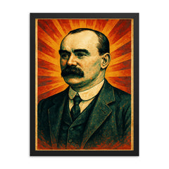 James Connolly framed print on a plain backdrop in size 18"x24".