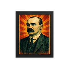 James Connolly framed print on a plain backdrop in size 8"x10".