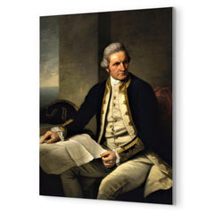James Cook metal print mockup