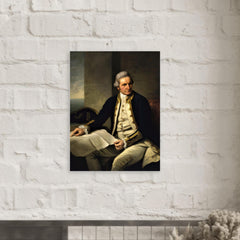 James Cook metal print mockup