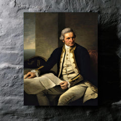 James Cook metal print mockup