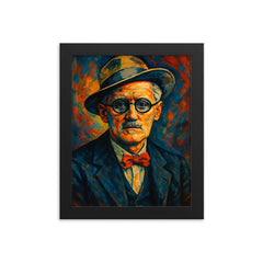 James Joyce framed print on a plain backdrop in size 8"x10".