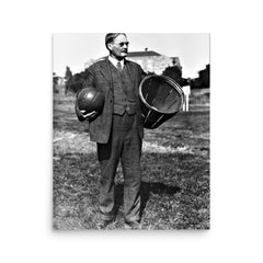 James Naismith poster on a plain backdrop in size 16"x20".