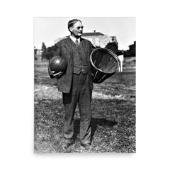 James Naismith poster on a plain backdrop in size 18"x24".