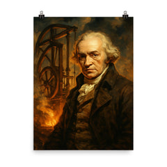 James Watt poster on a plain backdrop in size 8"x10".
