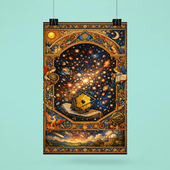 James Webb deep field as illuminated manuscript poster 6