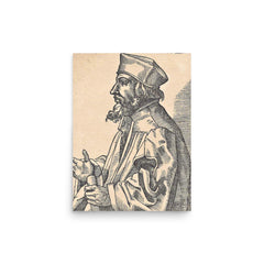 Jan Hus poster on a plain backdrop in size 12"x16".