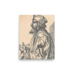 Jan Hus poster on a plain backdrop in size 8"x10".