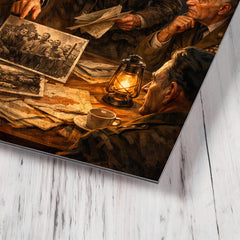 Jan Karski reporting the Holocaust to Allies metal print mockup