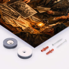 Jan Karski reporting the Holocaust to Allies metal print mockup