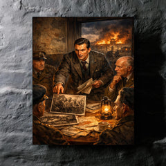 Jan Karski reporting the Holocaust to Allies metal print mockup