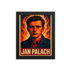 Jan Palach framed print on a plain backdrop in size 8"x10".