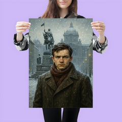 Jan Palach in Wenceslas Square winter poster 3