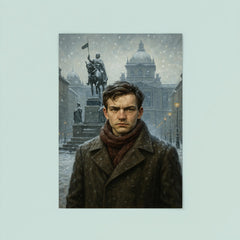 Jan Palach in Wenceslas Square winter poster 8