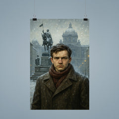 Jan Palach in Wenceslas Square winter poster 9
