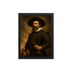 Jan Pieterszoon Coen framed print on a plain backdrop in size 12"x16".