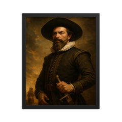 Jan Pieterszoon Coen framed print on a plain backdrop in size 16"x20".