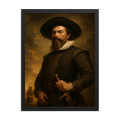 Jan Pieterszoon Coen framed print on a plain backdrop in size 18"x24".