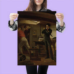 Jan van Speijk Debating Whether to Set Fire to the Gunpowder by Jacobus Schoemaker Doyer, 1834 poster 3