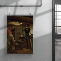 Jan van Speijk Debating Whether to Set Fire to the Gunpowder by Jacobus Schoemaker Doyer, 1834 poster 4