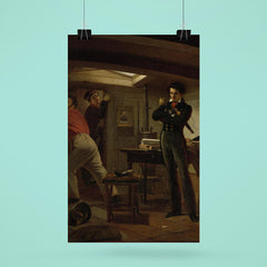 Jan van Speijk Debating Whether to Set Fire to the Gunpowder by Jacobus Schoemaker Doyer, 1834 poster 6