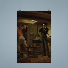 Jan van Speijk Debating Whether to Set Fire to the Gunpowder by Jacobus Schoemaker Doyer, 1834 poster 9