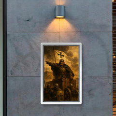 Jan Žižka commanding Hussite wagons through smoke poster 2