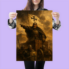 Jan Žižka commanding Hussite wagons through smoke poster 3