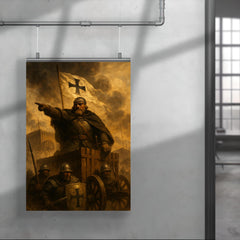 Jan Žižka commanding Hussite wagons through smoke poster 4