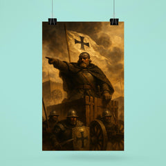 Jan Žižka commanding Hussite wagons through smoke poster 6