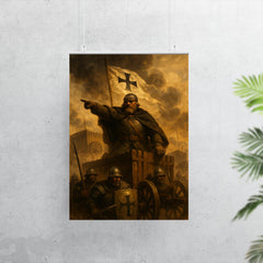 Jan Žižka commanding Hussite wagons through smoke poster 7