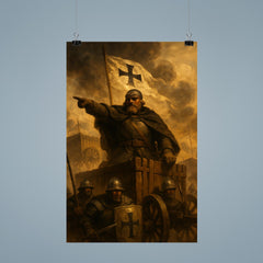 Jan Žižka commanding Hussite wagons through smoke poster 9