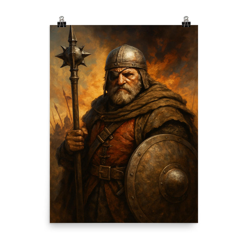 Jan Žižka poster on a plain backdrop in size 8