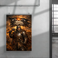 Jan Zizka beneath the war wagon banner poster 4