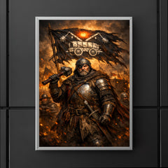 Jan Zizka beneath the war wagon banner poster 5