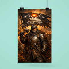 Jan Zizka beneath the war wagon banner poster 6