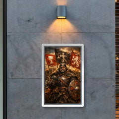 Jan Zizka beneath war wagon banners poster 2