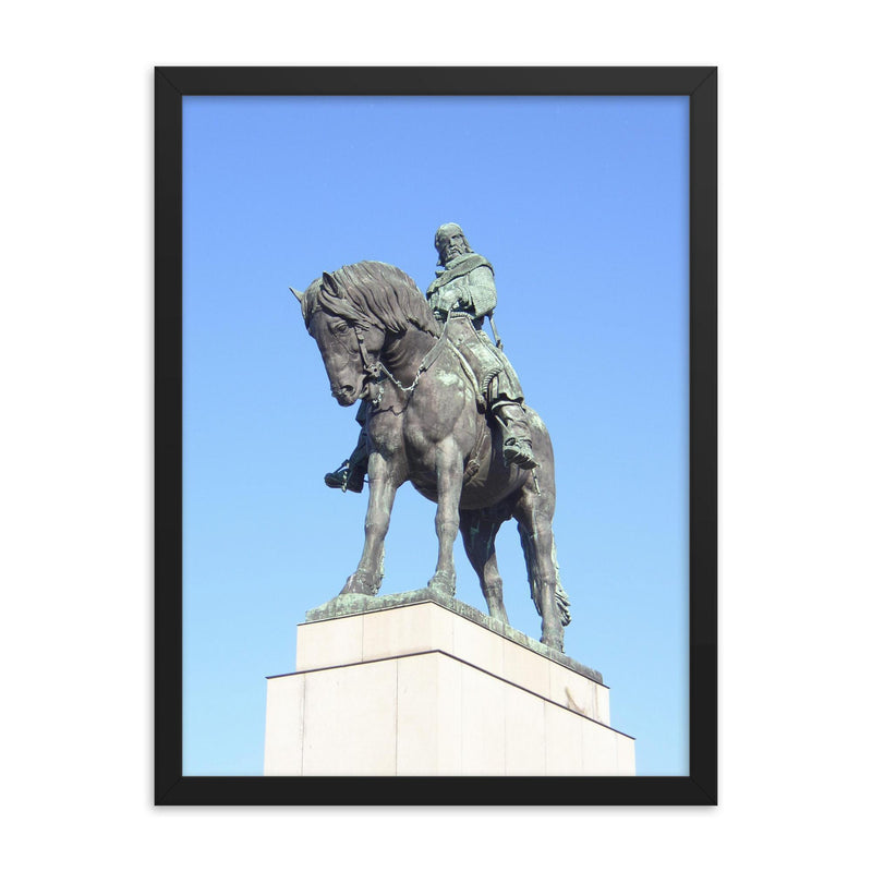 Jan Zizka framed print on a plain backdrop in size 18