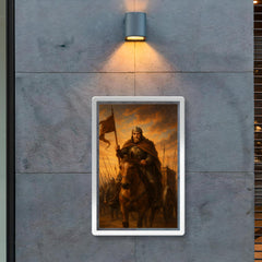 Jan Zizka leading Hussite war wagons at dawn poster 2