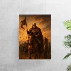 Jan Zizka leading Hussite war wagons at dawn poster 7