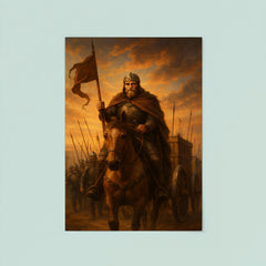 Jan Zizka leading Hussite war wagons at dawn poster 8