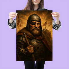 Jan Zizka one eyed war wagon commander portrait poster 3