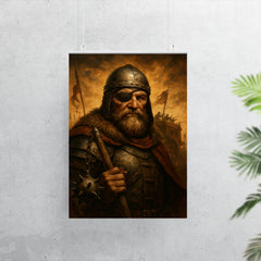 Jan Zizka one eyed war wagon commander portrait poster 7