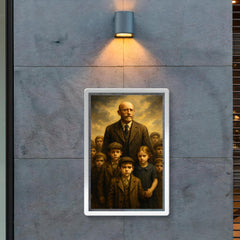 Janusz Korczak leading orphan children with impossible dignity poster 2