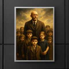 Janusz Korczak leading orphan children with impossible dignity poster 5