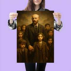 Janusz Korczak leading orphans with dignity poster 3