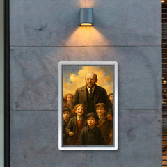Janusz Korczak marching with orphan children poster 2